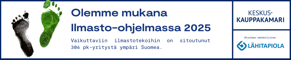 olemme mukana keskuskauppakamarin ilmasto-ohjelmassa 2025